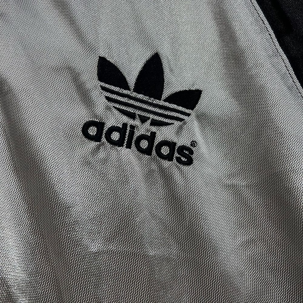 Vintage Adidas Men's Silver and Black Track Jacket - Picture 3 of 8